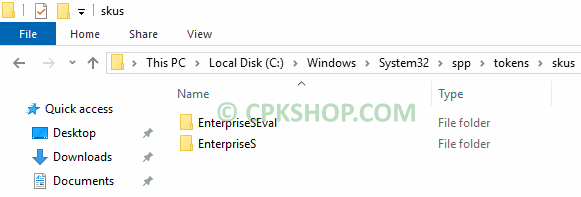 copy all content of archive file to skus folder - Convert Windows Enterprise Evaluation to Production version