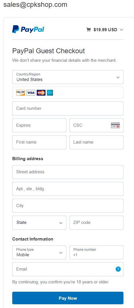 paypal guest checkout - How to pay by debit or credit card (without a paypal account)